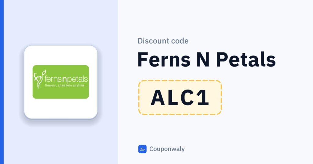 Discount code Ferns N Petals ALC1