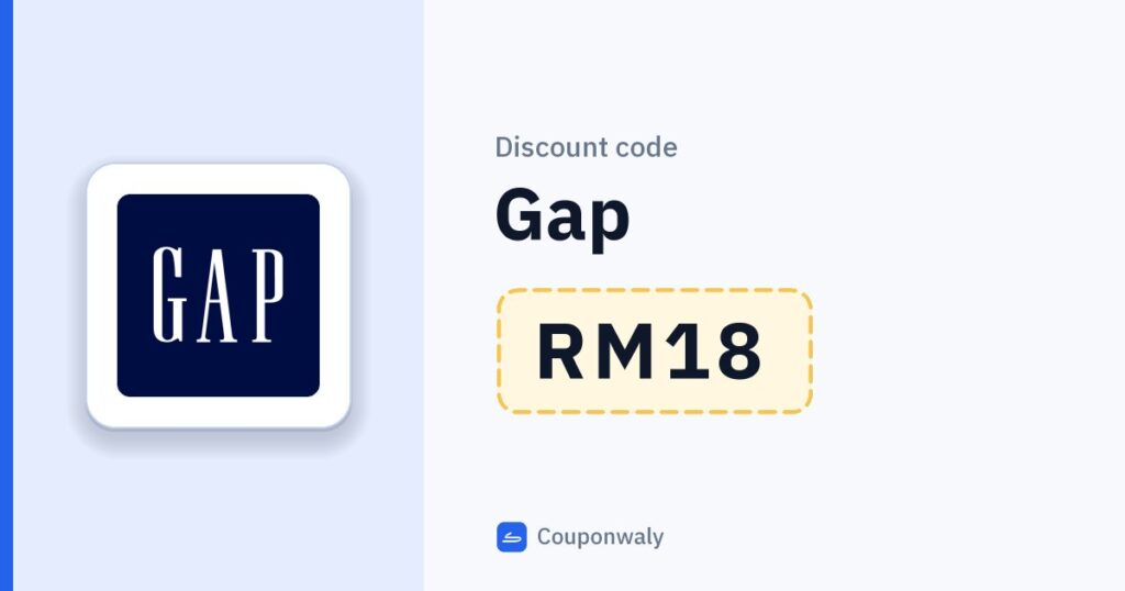 Discount code Gap RM18