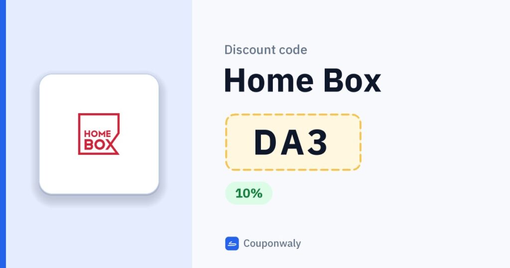 Discount code Home Box DA3