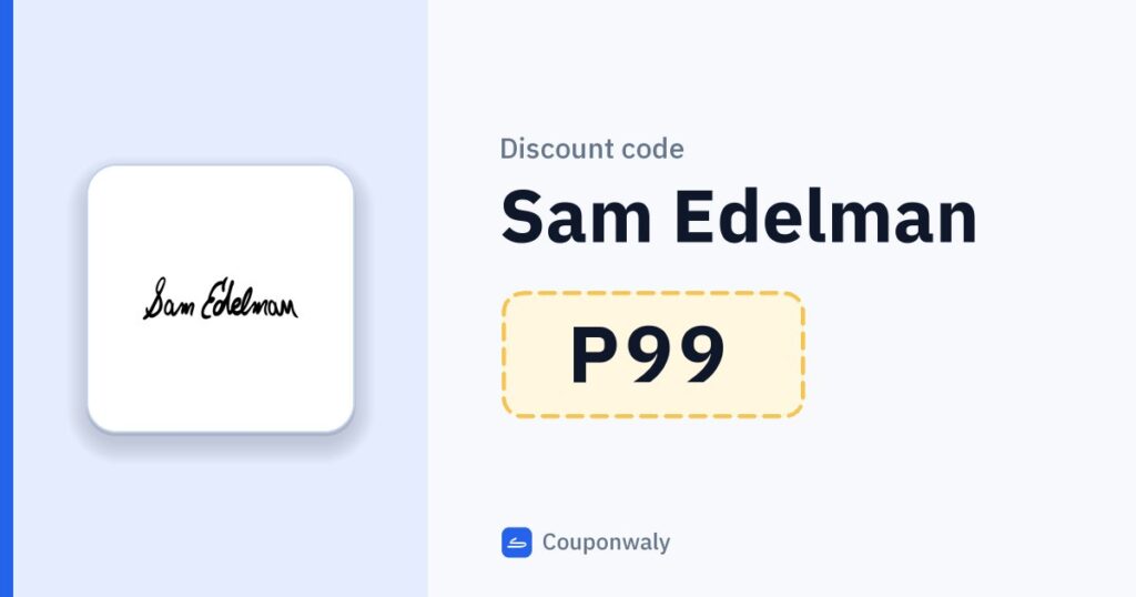 Discount code Sam Edelman P99